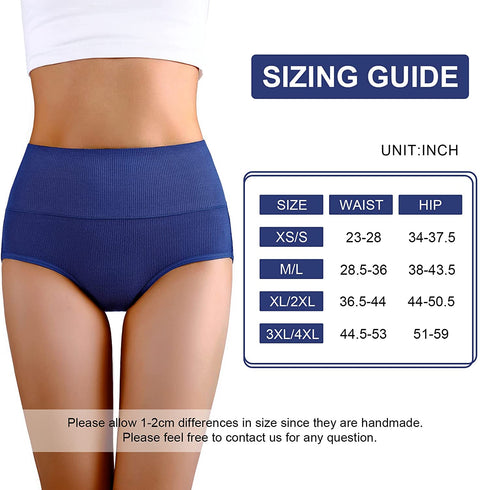 Womens Underwear High Waist Cotton Underwear Soft Underwear Super Stretchy Briefs Full Coverage Panties Women