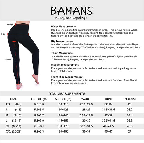 Black Leggings for Women High Waisted Stretch Leggings Full-Length
