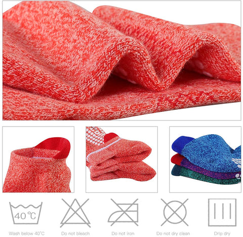 Non Slip Yoga Socks Women 3 Pairs Cushioned Sole Grip Socks for Pilates, Barre