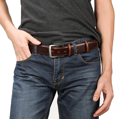 Fashion Men’s Casual Leather Buckles Belts 1.5” Wide Fitting 28-56 Waist Size