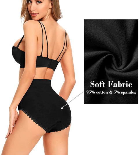 Womens Cotton Underwear High Waist Postpartum Care Panties Soft Breathable No Muffin Briefs Ladies(Multipack) for S-4XL