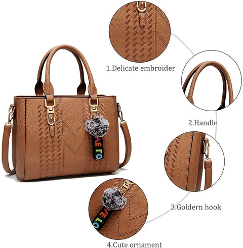 YNIQUE Satchel Purses and Handbags for Women Shoulder Tote Bags Top Handle Satchel