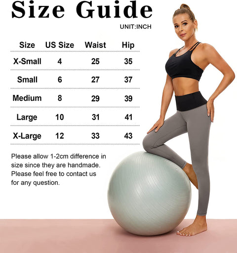 DUKAWA High Waist Leggings with Inner Packet,Tummy Control Workout Running Nylon 4 Way Stretch 7/8 Length Yoga Pants