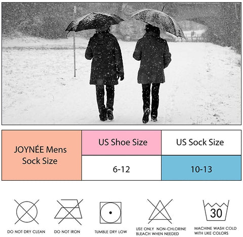 JOYNÉE Mens Wool Crew Socks Athletic Warm Cushion for Men 3