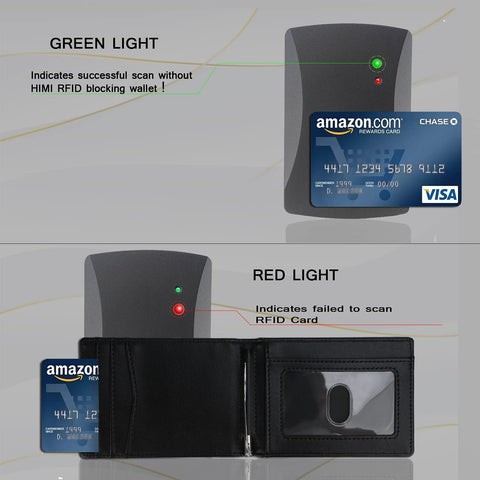 Slim Wallet for Men RFID Blocing Money Clip Wallet Minimalist Bifold Wallet Front Pocket Credit Card Wallet