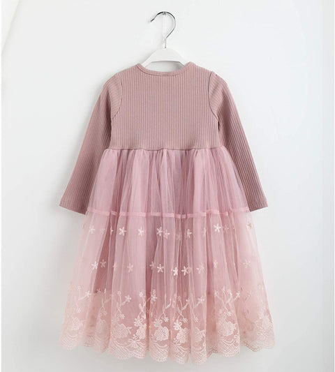 Baby Girls Dress Long Sleeves Tulle Princess Gypsophila Dresses Casual for Toddler Girl Age 6M-7T