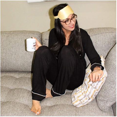 INNERSY Women's Soft Pajamas Set Silky Sleepwear 2 Piece Long Sleeve Party Pjs
