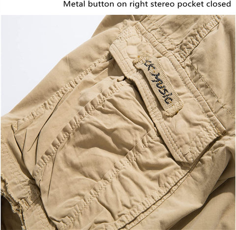 DGWZ Mens Cargo Shorts Outdoor Casual Slim Fit Hiking Stretch  Multi Pocket Shorts for Men