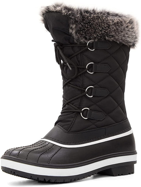 mysoft Women's Waterproof Winter Boots, Warm Insulated Snow Boots for Outdoor