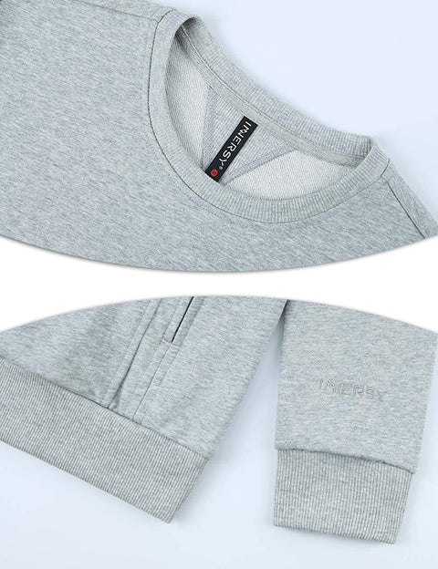 INNERSY Men's Classic Crewneck Cotton Sweatshirt French Terry XS-3XL
