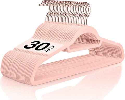 BAGAIL Pack of 60 Velvet Hangers