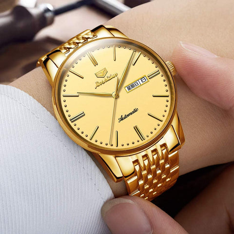 Gold Men's Mechanical Watch Minimalism