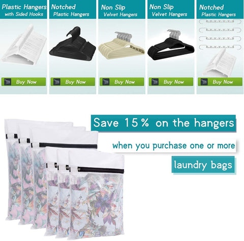 Bagail Set of 11 Mesh Laundry Bags for Your blouse,skirt,shirt,pants,jeans,dress,etc