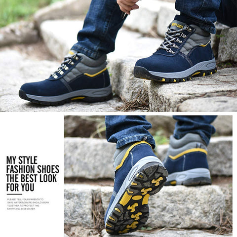Mens Steel Toe Work Boots Lightweight Industrial Construction Boots