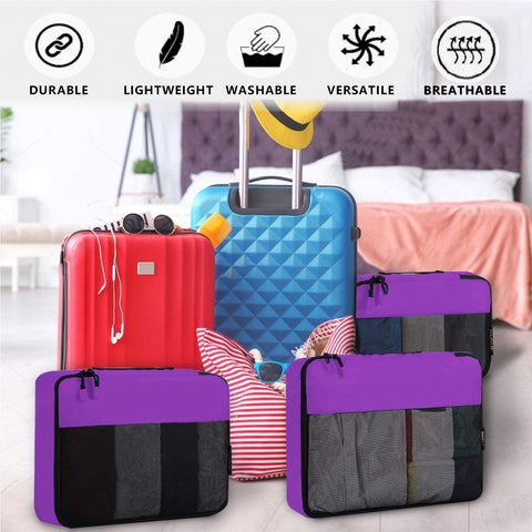 Bagail Set of 12 Packing Cubes for storing your travel items and daily necessities.