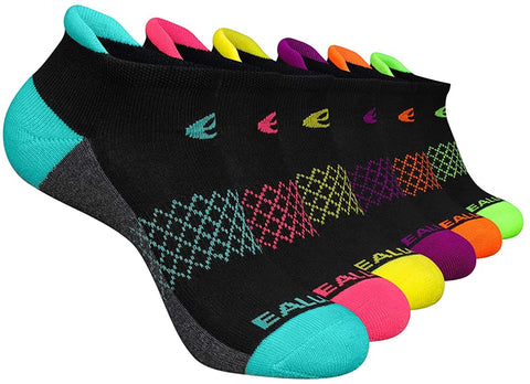 Womens Ankle Socks 6 Pairs Running Athletic Cushioned Sole Socks With Tab