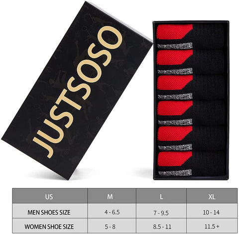 Mens Ankle Socks Athletic Thick Cushioned Breathable 6 Pairs Low MID-CREW With Arch Support Cozy Cotton Socks