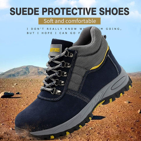 Mens Steel Toe Work Boots Lightweight Industrial Construction Boots