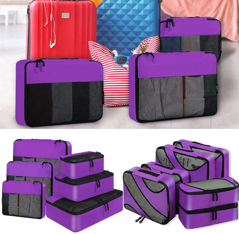 Bagail Set of 12 Packing Cubes for storing your travel items and daily necessities.