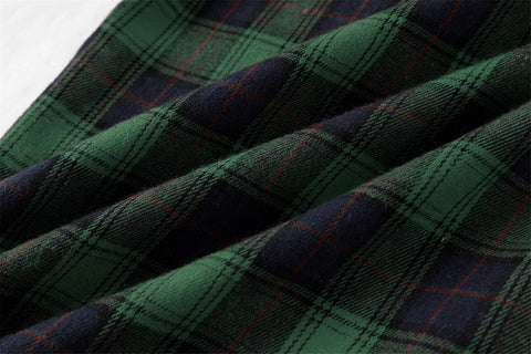 Mens Plaid Flannel Shirt Long Sleeves Button Down Collar Regular-fit Shirts with Pockets