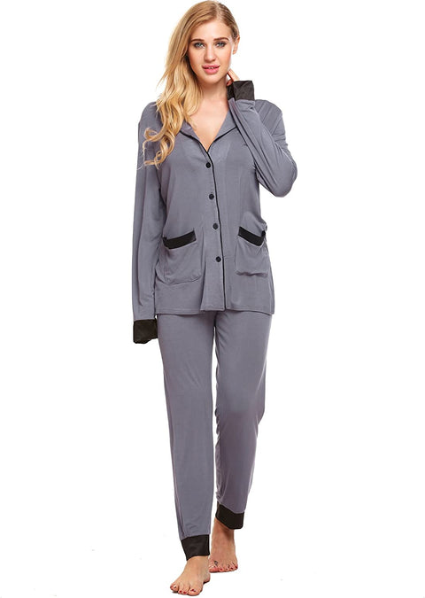 Womens Long Sleeve Sleepwear Sets