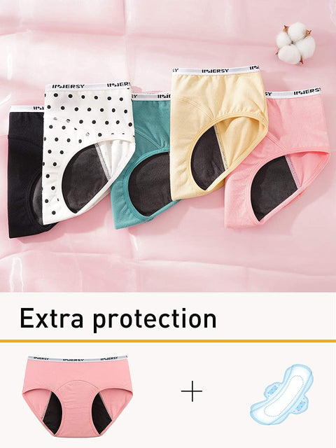 INNERSY Big Girls' Period Panties Menstrual Underwear for First Period Starter 3-Pack
