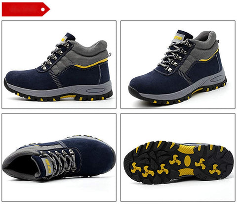 Mens Steel Toe Work Boots Lightweight Industrial Construction Boots