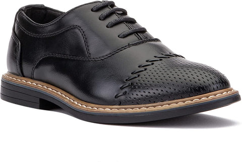 X RAY Footwear Blakely Boy’s Fashion Handcrafted Classic Formal Leather Lace-Up Shoe-Oxford, Cap Toe, Thermoplastic Rubber Outsole