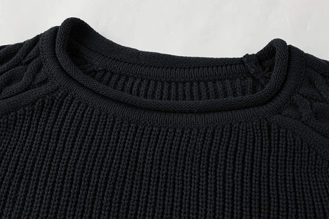 Mens Pullover Sweater Slim Fit Winter Casual Chunky Ribbed Knit Twisted Long Sleeve Sweaters