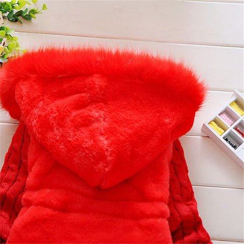 MINKIDFASHION Baby Girls Winter Autumn Warm Jacket Coat (2T, Red)