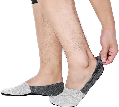 Mens No Show Socks Non-Slip Grips Casual Low Cut Boat Sock 6 Pack