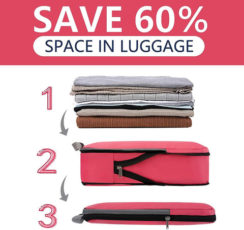 Bagail 4 Set Compression Packing Cubes+8 Set Packing Cubes