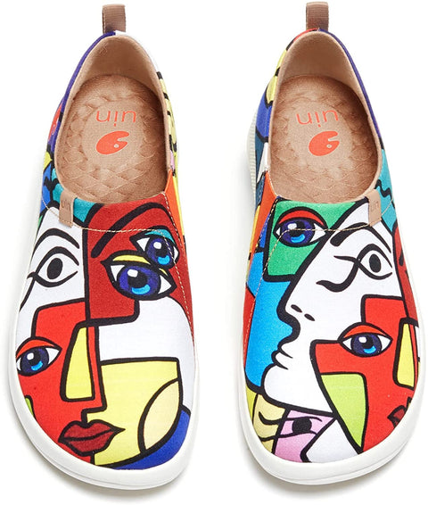 UIN Women's Loafers Slip Ons Casual Art Painted Travel Comfort Shoes Toledo III