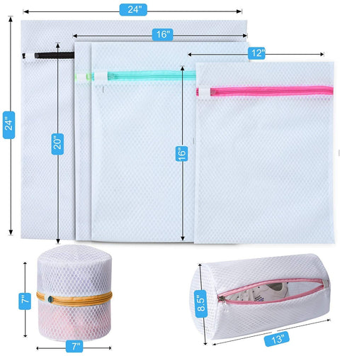 Bagail Set of 13 Mesh Laundry Bags, 5 Fine Mesh Laundry Bags,4 Honeycomb Mesh Laundry Bags,2 Air Mesh Bra Wash Bags and 2 Honeycomb Mesh Bra Wash Bags