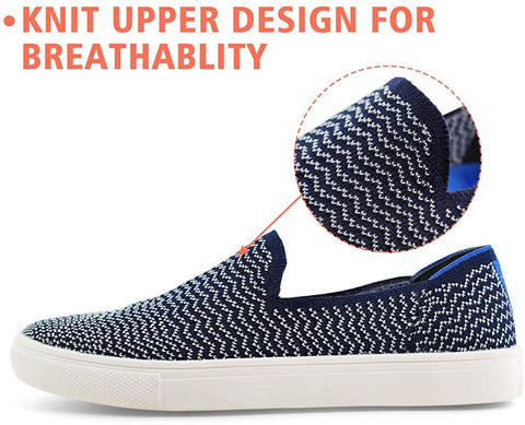 Women Knit Slip On Sneakers Comfortable Walking Loafers