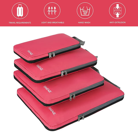 Bagail 4 Set Compression Packing Cubes+8 Set Packing Cubes