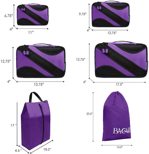 BAGAIL 4 Set Packing Cubes+Digital Luggage Scale