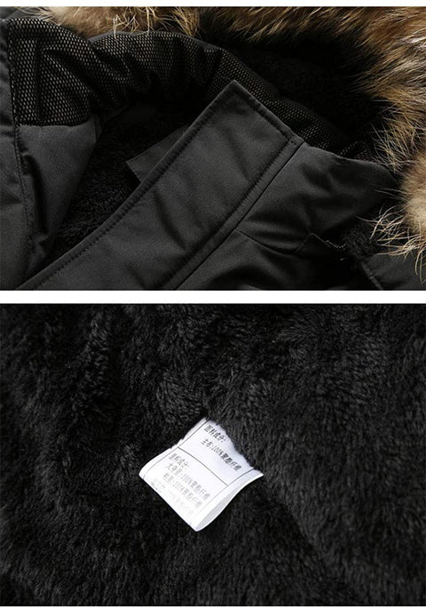 Men's Fashion Camouflage Cotton Jacket Classic Winter Warm Hooded Parka Jacket