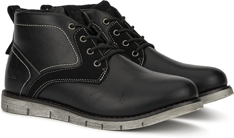 Xray Footwear Men’s Echo Fashion Chukka Boots Faux Leather Lace Up, Round Toe, Thermoplastic Rubber Outsole