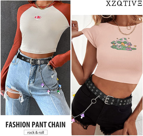 Women Chain Belt For Jeans Silver Waist Chain Girls Adjustable Body Link Belts Fashion Pants Pocket Belts For Dresses