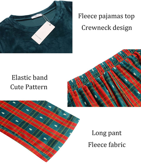 Matching Pajamas for Couples Set Fleece Pjs