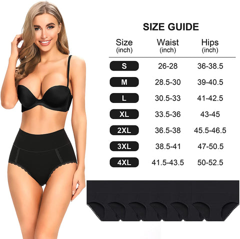 Womens Cotton Underwear High Waist Postpartum Care Panties Soft Breathable No Muffin Briefs Ladies(Multipack) for S-4XL