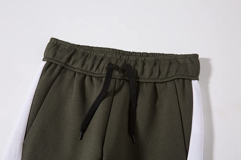 Boys Pull on Active Sweatpants Elastic Waistband with Drawcord Side Panel