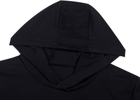 iWoo Mens Fashion Muscle T Shirts Hooded Workout Shirts with Pocket