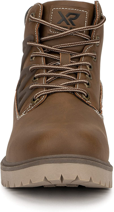 Xray Footwear Men's Tallac Work Boot, Sleek faux-leather, Lace-up front, Round Toe, Thermoplastic rubber sole Outsole
