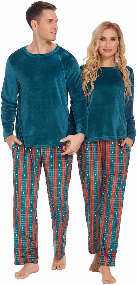 Matching Pajamas for Couples Set Fleece Pjs