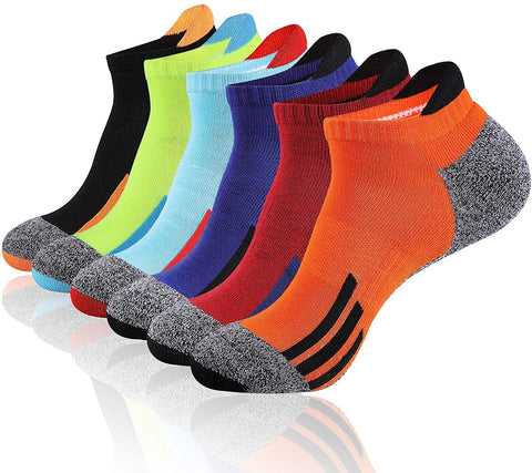 Mens Ankle Athletic Low Cut Socks for Men Sports Running Cushion 6 Pack
