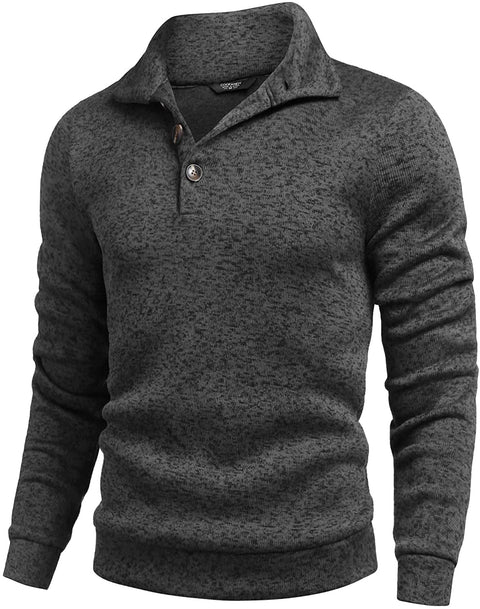 Men Casual Knit Pullover Sweatshirt Slim Fit Thermal Fashion Sweater