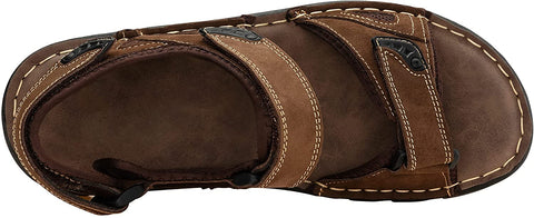 Men's Sandals Summer Casual Genuine Leather Beach Sandals for Men Outdoor and Indoor Comfort Open Toe Fisherman Sandals