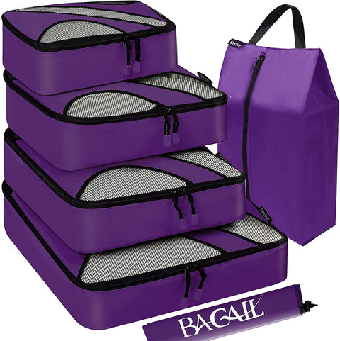 BAGAIL 4 Set Packing Cubes+Digital Luggage Scale